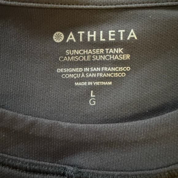 Athleta Sunchaser Black Tank Top Camisole Size L | Stretch Athletic Layer - Picture 2 of 8